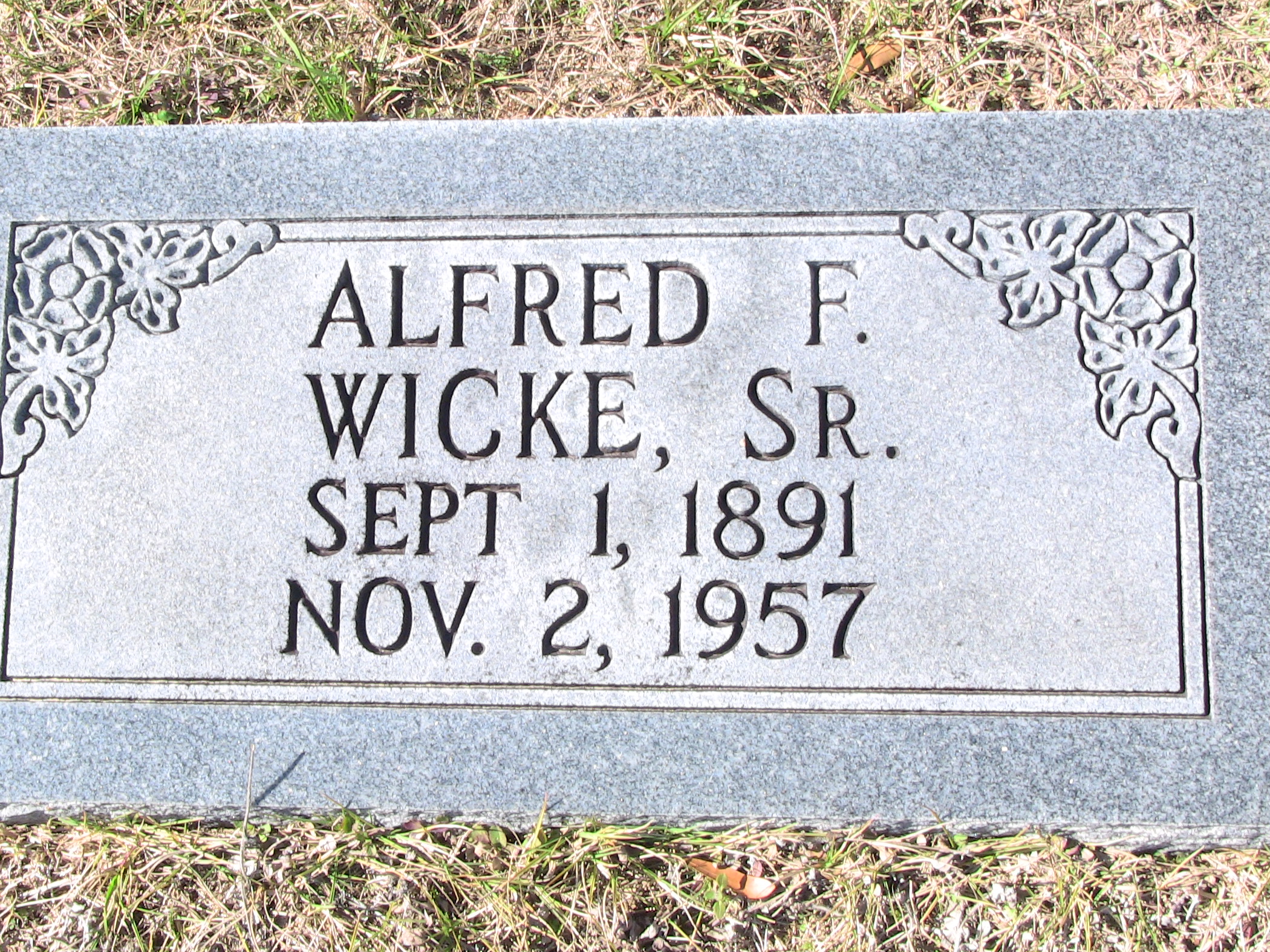 Alfred Frederick,  Sr. Wicke